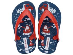 Chinelo de Dedo de Bebê Classic Ipanema Cor:Azul+VermelhoTamanho:17/18
