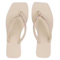 Chinelo de Dedo Feminino com Brilho Strass Sua Cia Diamond