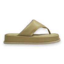 Chinelo de Dedo Feminino Flatform Bege