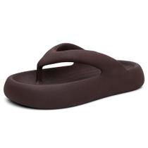 Chinelo De Dedo Feminino Sandalia Nuvem Ultraleve Anatomico Plataforma Ortopedico Blogueira Tamanho:39Cor:MarromGênero