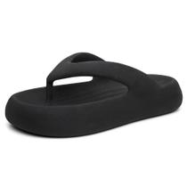 Chinelo De Dedo Feminino Sandalia Nuvem Ultraleve Anatomico Plataforma Ortopedico Blogueira Tamanho:39Cor:PretoGênero: