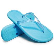 Chinelo de Dedo Flip Flop Tiras Azul Claro