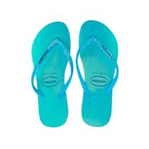 Chinelo de Dedo Havaianas Feminino Slim Glitter Iridescent Original Confortável Adulto