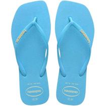 Chinelo De Dedo Havaianas Slim Square Logo Pop Up Feminino Original Adulto Confortável
