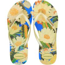 Chinelo De Dedo Havaianas Slim Tiras Finas Tropical Feminino Chinelo De Dedo Havaianas Slim Tiras Finas Tropical Feminino