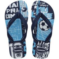 Chinelo de Dedo Infantil Menino Havaianas Azul Futebol Bola