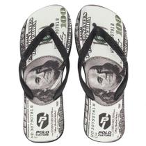 Chinelo de Dedo Masculino Borracha Estampa Praia