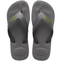 Chinelo de Dedo Masculino Havaianas Top Max Comfort Cinza Aço na Chinelo de Dedo Masculino Havaianas Top Max Comfort Cinza Aço na