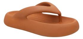 Chinelo De Dedo Nuvem Flatform Anatômico Plataforma Caramelo Tamanho:37Gênero:FemininoCor:Caramelo