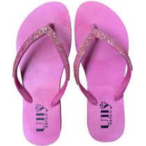 Chinelo de Dedo Pink Com Detalhe na Tira Stras - ULLY Chinelo de Dedo Pink Com Detalhe na Tira Stras - ULLY