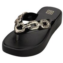 Chinelo de Dedo Plataforma Feminino Casual Brilho Zaxy Chinelo de Dedo Plataforma Feminino Casual Brilho Zaxy