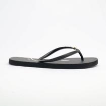 Chinelo de Dedo Preto Smiley Brizza