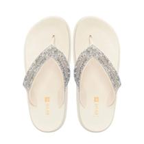 Chinelo De Dedo Rasteira Feminino Strass Brilho Dry Evva