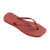 Chinelo de Dedo Slim Square Logo Metallic Feminina Havaianas