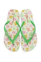 Chinelo de Dedo Verde Floral Chinelo de Dedo Verde Floral
