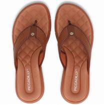 Chinelo de Dedos Esporão Piccadilly Feminino Anabela Médio Cor:OcreTamanho:40