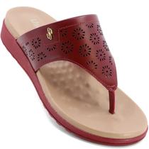 Chinelo de Dedos Usaflex Feminino Couro