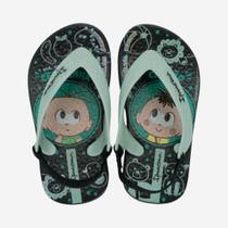 Chinelo De Elástico Ipanema Turma Da Mônica Baby Preto