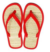 Chinelo De Palha Japonês Leve Confortável Antialérgico Junco Chinelo De Palha Japonês Leve Confortável Antialérgico Junco