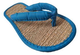 Chinelo De Palha Japonês Oriental Zori Azul