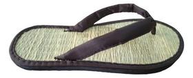 Chinelo De Palha Japonês Zori Conforto Todos Tipo Pés Marrom