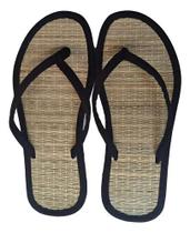 Chinelo De Palha Japonês Zori Correia Tira Fina - Preto Chinelo De Palha Japonês Zori Correia Tira Fina - Preto