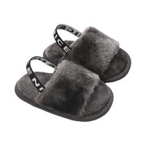 Chinelo De Pelúcia Para Bebês De 0 a 1 Ano Com Solado Macio E Padrão Floral Para Todas as Estações