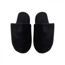 Chinelo de Quarto 37/38 Poliéster Preto Basic+ Macio e Confortável
