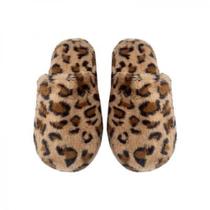 Chinelo de Quarto 39/40 Poliéster Oncinha Basic+ Confortável Estampado