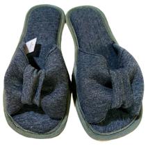 Chinelo De Quarto Aberto Borboleta - Pantufas Aberto Borboleta - Chinelo em Tecido (Atacado)