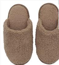 Chinelo de quarto com pêlo unissex adulto Chinelo de quarto com pêlo unissex adulto