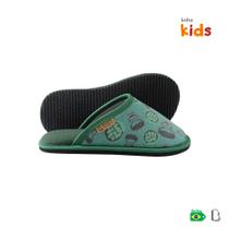 CHINELO DE QUARTO CONFORTO INFANTIL HULK - FECHADO - Branca Artesanatos
