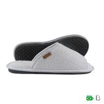 CHINELO DE QUARTO CONFORTO PLUSH BOUCLE BRANCO - ABERTO - Branca Artesanatos CHINELO DE QUARTO CONFORTO PLUSH BOUCLE BRANCO - ABERTO - Branca Artesanatos