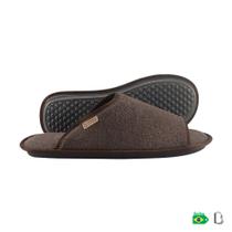 CHINELO DE QUARTO CONFORTO PLUSH BOUCLE MEDIEVAL - ABERTO - Branca Artesanatos CHINELO DE QUARTO CONFORTO PLUSH BOUCLE MEDIEVAL - ABERTO - Branca Artesanatos