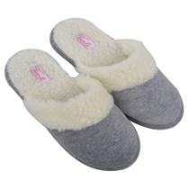 Chinelo de Quarto Feminino Inverno em Plush Com Pele JC Super Confortável Vairelli
