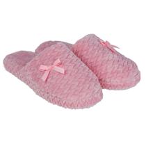 Chinelo de Quarto Feminino Rosa Macio 37/38 Pantufa de Poliester - Stuf