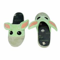 Chinelo de Quarto Geek Pantufa Baby Yoda Oficial Star Wars