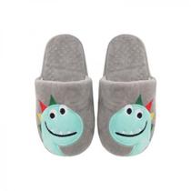 Chinelo de Quarto Infantil 29/30 Poliéster Azul Dino Basic+ Confortável