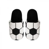 Chinelo de Quarto Infantil 33/34 Poliéster Futebol Azul Basic+ Confortável
