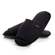 Chinelo de Quarto Masculino Aberto Matelasse Preto 09.08.014 Chinelo de Quarto Masculino Aberto Matelasse Preto 09.08.014