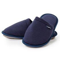 Chinelo de Quarto Masculino Fechado Canelado Marinho 10.08.014 Chinelo de Quarto Masculino Fechado Canelado Marinho 10.08.014