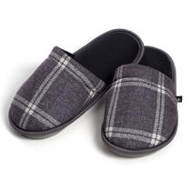 Chinelo de Quarto Masculino Fechado Xadrez Cinza Escuro - 08.08.016 Chinelo de Quarto Masculino Fechado Xadrez Cinza Escuro - 08.08.016