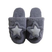 Chinelo de Quarto Pantufa Cinza Basic+ Nº 37/38 Chinelo de Quarto Pantufa Cinza Basic+ Nº 37/38