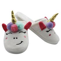 Chinelo de Quarto Pantufa Pelúcia Fofinho Unicórnio Chinelo de Quarto Pantufa Pelúcia Fofinho Unicórnio