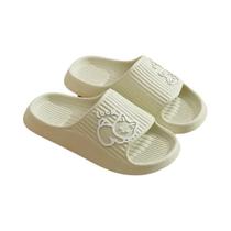 Chinelo De Verão Feminino Antiderrapante Com Estampa De Urso, Sandálias De Plataforma Para Banheiro