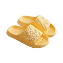 Chinelo De Verão Feminino Antiderrapante Com Estampa De Urso, Sandálias De Plataforma Para Banheiro