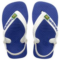 Chinelo Dedo Borracha Infantil Menino Casual Dia a Dia Passeio Havaianas Baby Brasil Logo