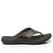 Chinelo Dedo Casual Masculino em Couro Conforto Pegada 131281