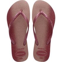 Chinelo Dedo Feminino Casual Borracha Com Glitter Havaianas Slim Gloss