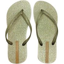 Chinelo Dedo Feminino Casual Dia Dia Borracha com Glitter Ipanema 26481